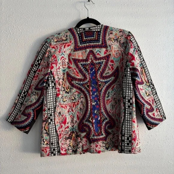 ZARA WOMAN PREMIUM DENIM COLLECTION Heavily Embroidered Beaded Jacket - Picture 3 of 6